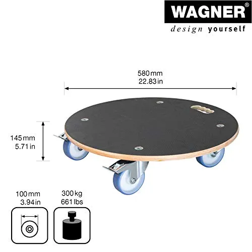 Wagner carrello portavaso legno Ø 58 cm marrone da esterno