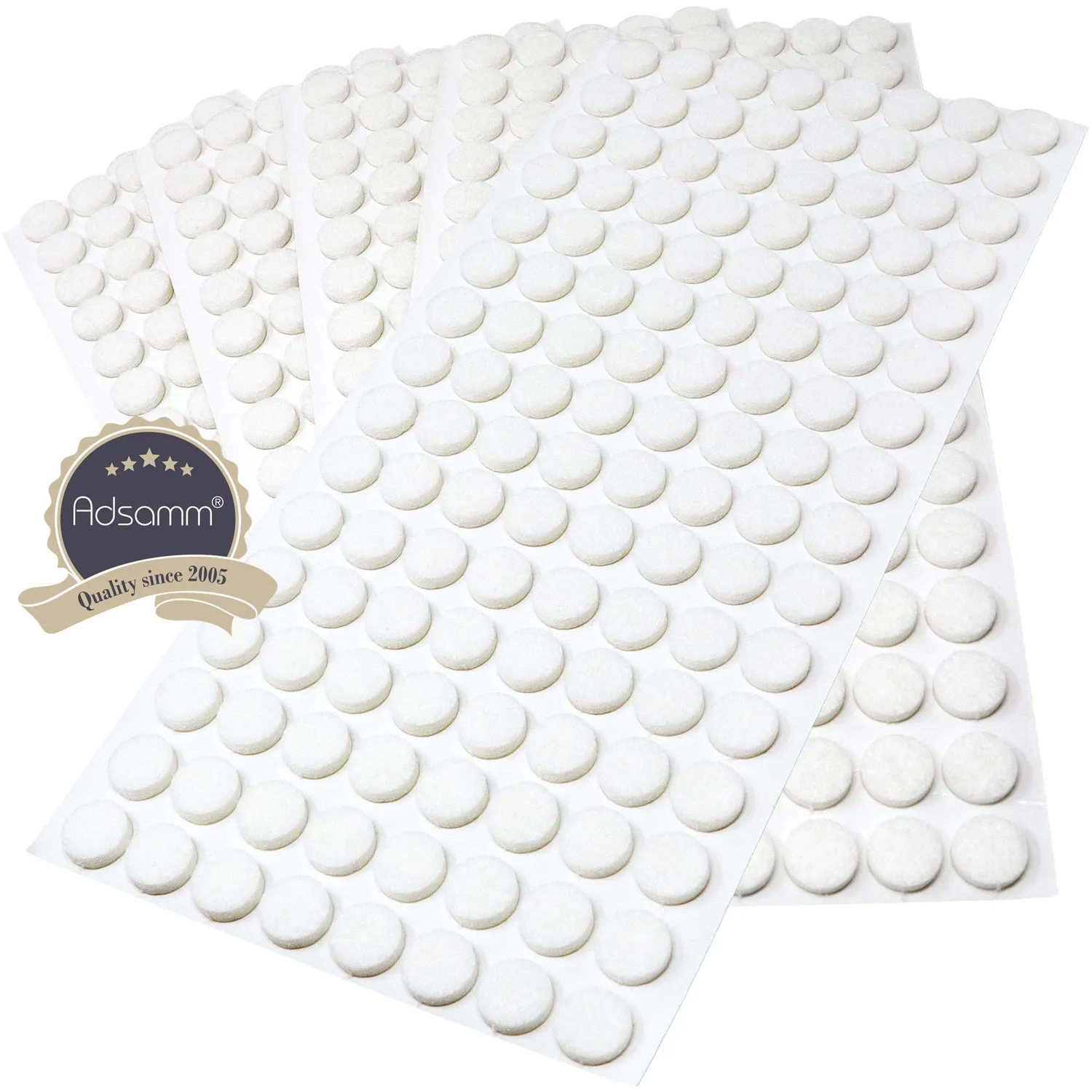 Adsamm feltrini adesivi bianchi tondi 12 mm 640 pezzi