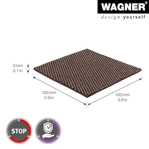 Wagner EH 0110 16011099 piastra antiscivolo 100x100 mm autoadesiva feltro