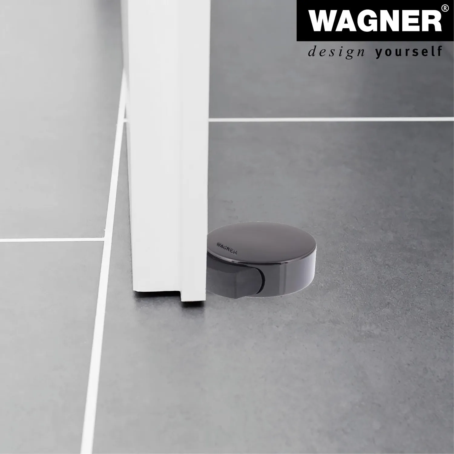 Wagner Black Deluxe EH 5106 Fermaporta Pavimento Nero Ø 50 mm