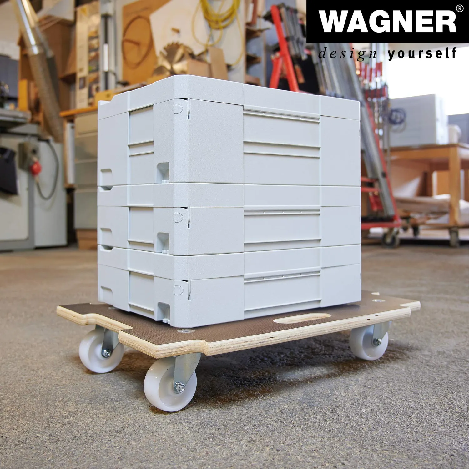 WAGNER MM 1382 carrello trasporto 59x39cm portata 250kg espandibile