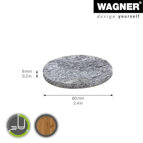 Wagner EH 1260 feltrini grigi 4 pezzi Big Pads resistenti