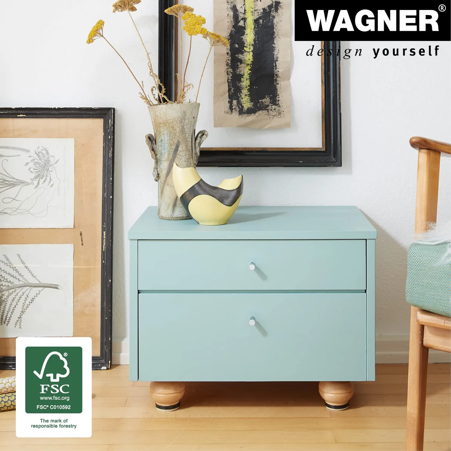 Wagner Design ST 7006 piedino per mobili faggio 75 mm