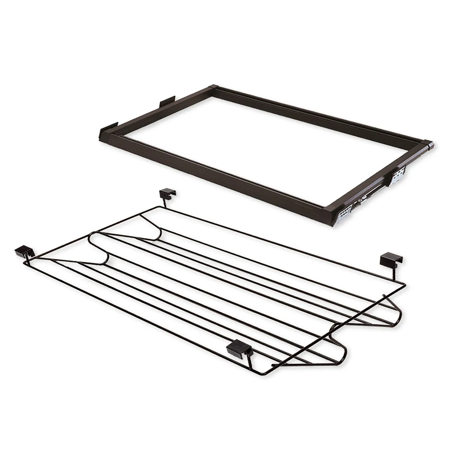 Emuca Portapantaloni Rimovibile 600 mm 7 Aste Moka Alluminio