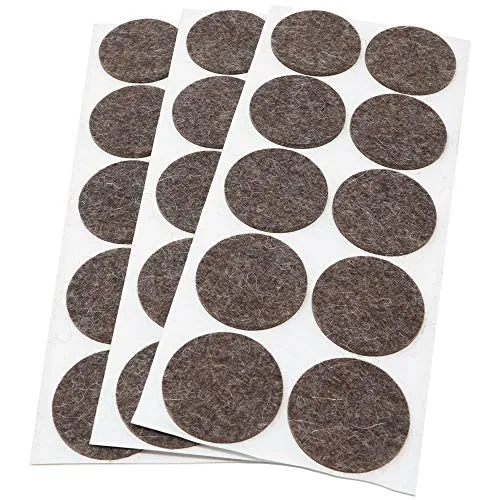 Adsamm feltrini lana ø 45 mm marroni 30 pezzi 3 mm