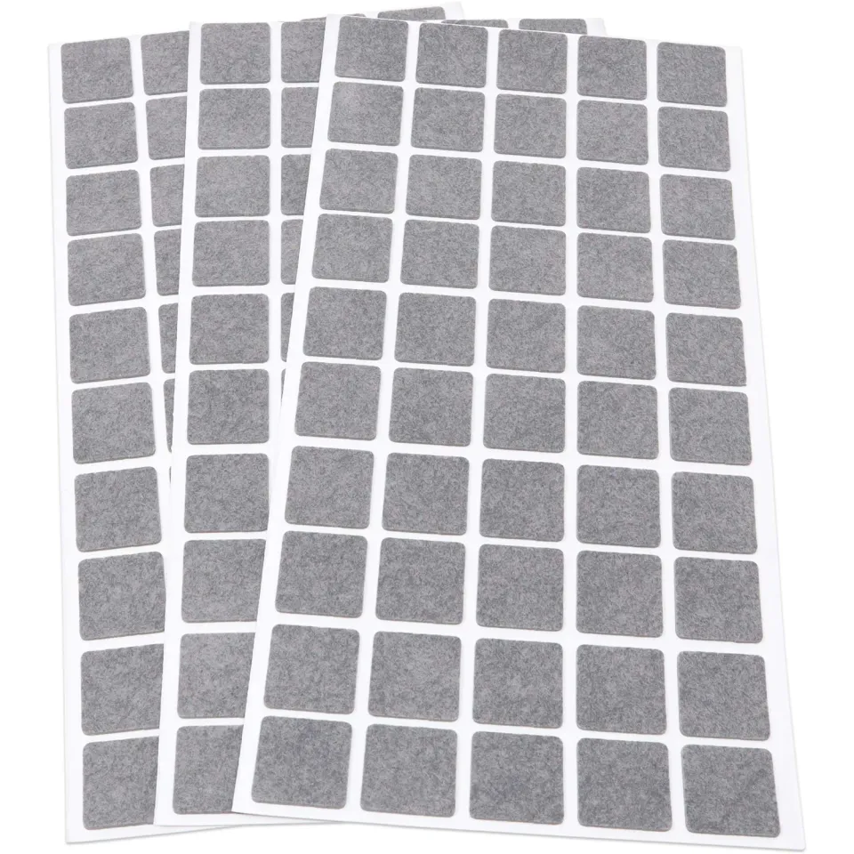 Adsamm Ultrasottili 20x20 mm Feltrini Autoadesivi 150 pz Grigi 1,5 mm