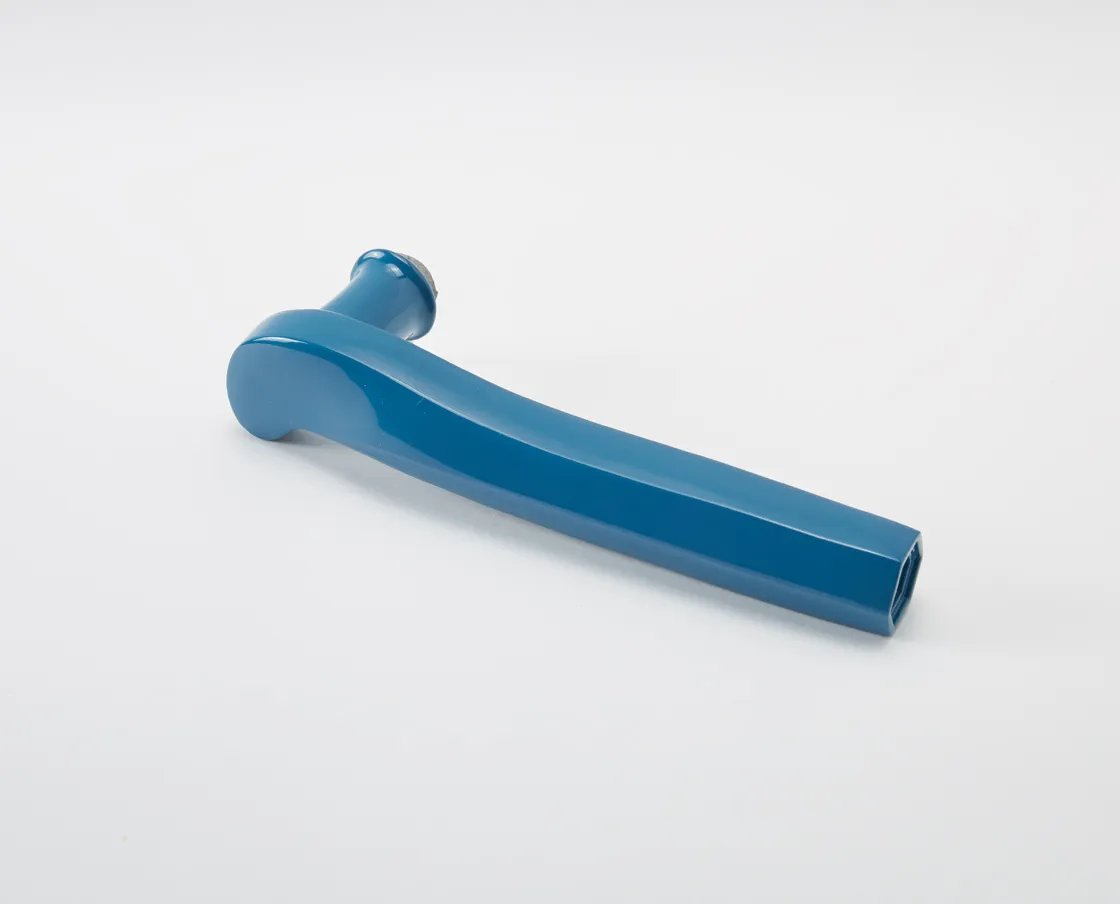 NIVA Prisma maniglia porta blu lucida alluminio