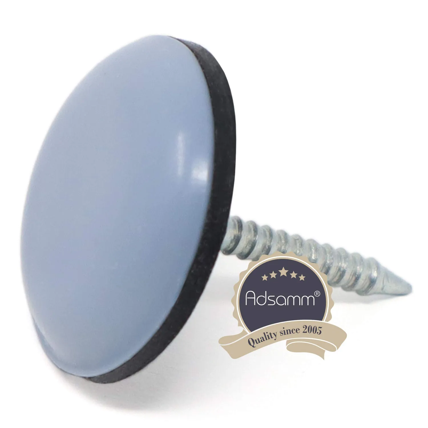 Adsamm scivoli PTFE con chiodo grigi 4 pezzi Ø 20 mm