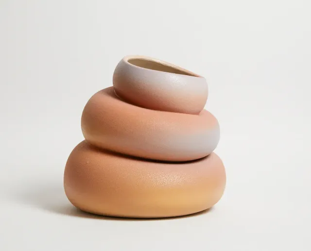 NIVA Design Colate Apricot vaso medium gres