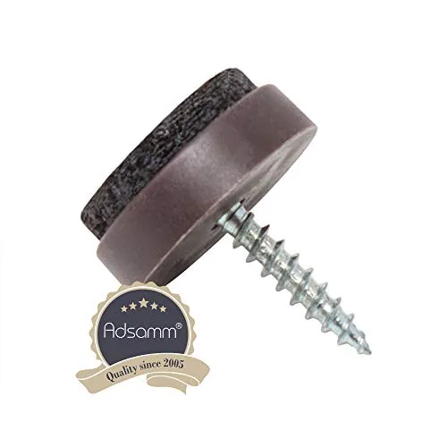 Adsamm feltrini con vite 100 pz Ø20 mm marroni in feltro