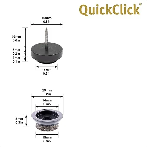 Wagner QuickClick 15419080 feltrini da inchiodare 20 mm 80pz parquet