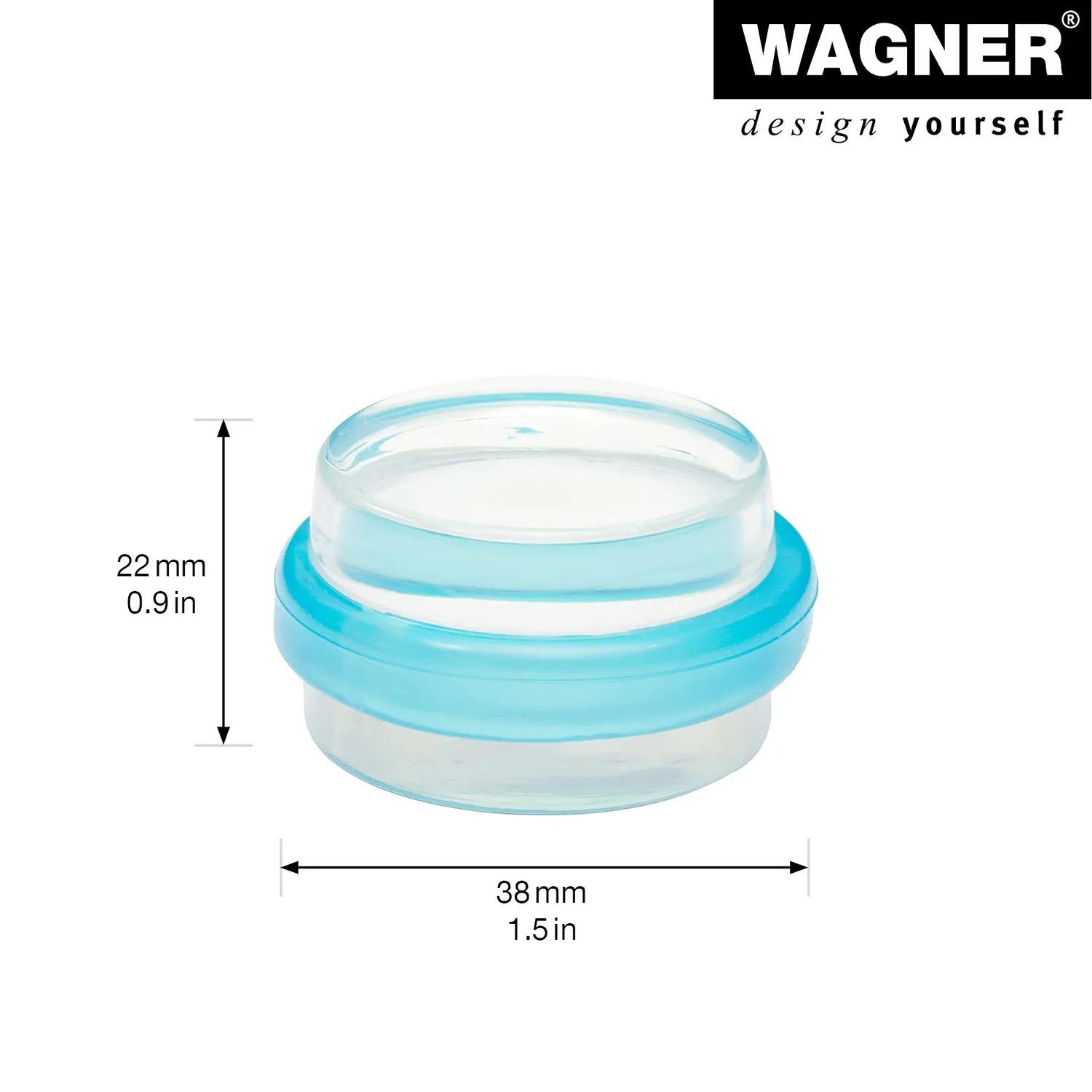 Wagner Clear Blu 15501611 fermaporta pavimento Ø38 mm