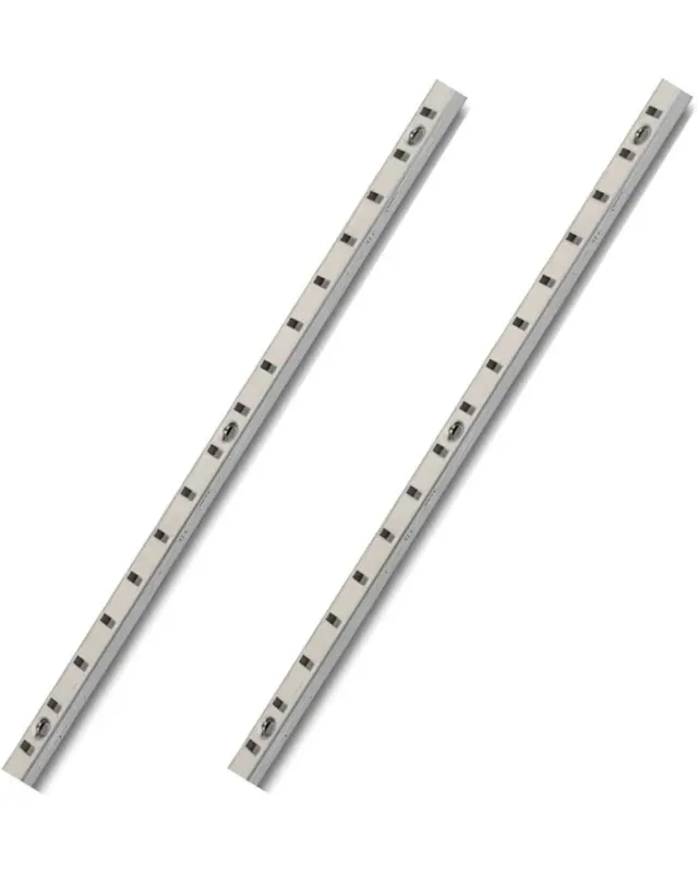 Gedotec Binario Scaffali Vari 1000 mm Nichelato 2 pz Acciaio