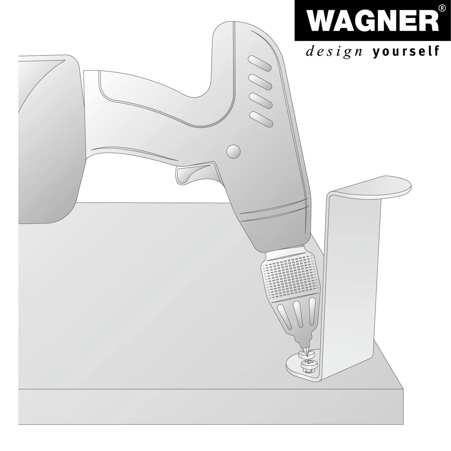 Wagner Z-Style 12018001 gamba mobili nera 8 cm