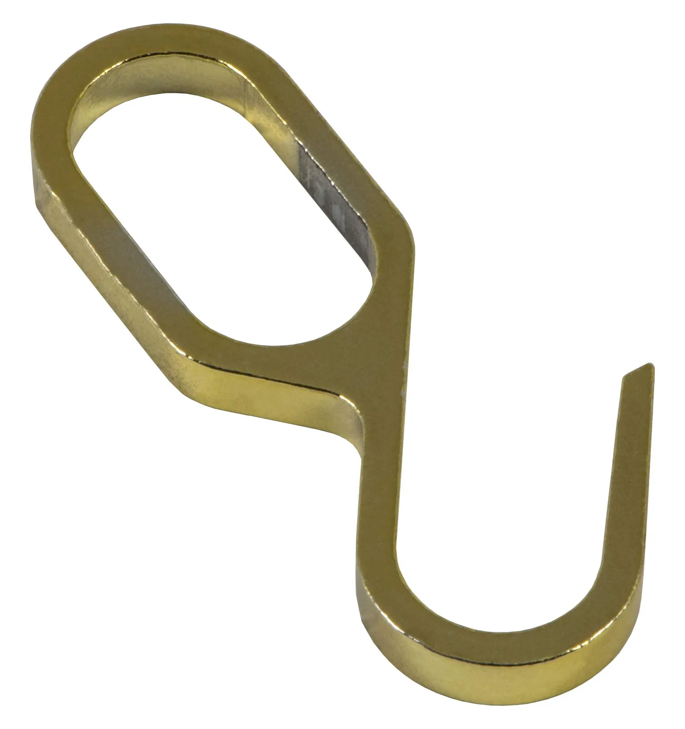 Gedotec Gancio a S Tubo Ovale 30x15 mm 5 Pezzi Ottone Lucido