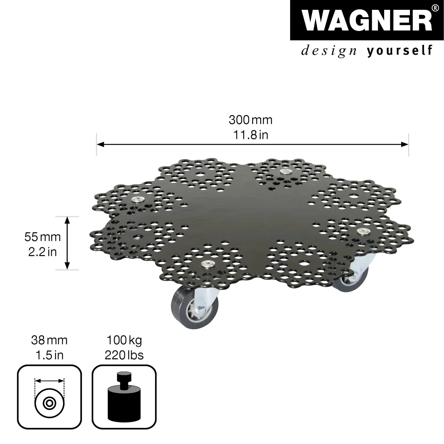 WAGNER Nostalgia 20094901 carrello piante acciaio 100 kg
