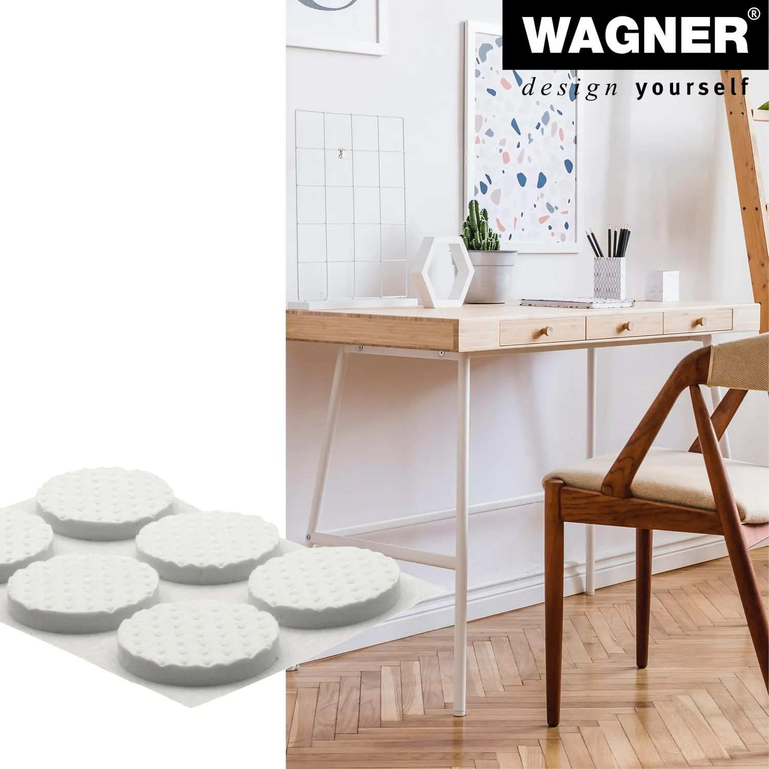 Wagner Soft Pads 16022299 paracolpi adesivi bianchi 12 pezzi