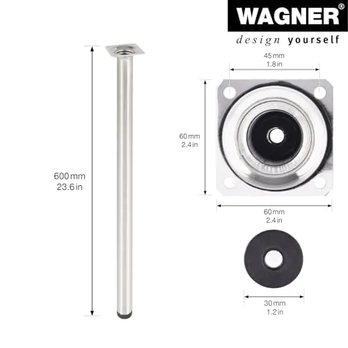Wagner Classic ST 1160 gamba mobile 600 mm inox