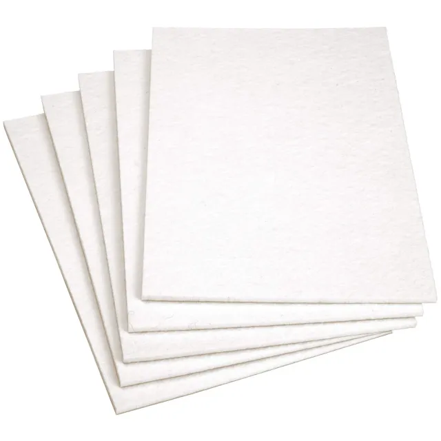 Adsamm Fogli Feltro A4 200x300 mm 5 Pezzi Bianchi 5,5 mm