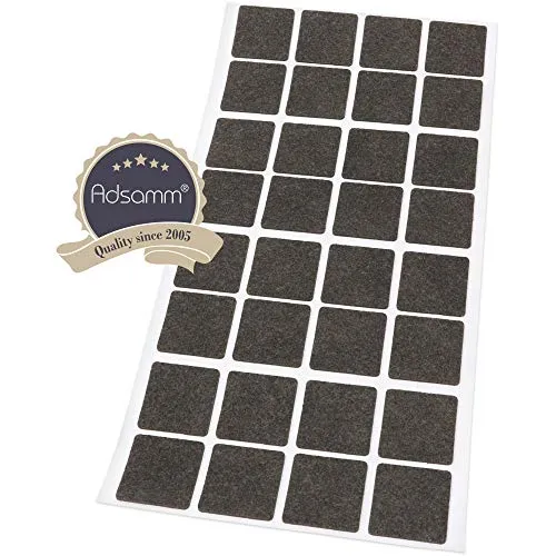 Adsamm Feltrini Ultrasottili 25x25 mm Marroni 32 Pezzi 1,5 mm