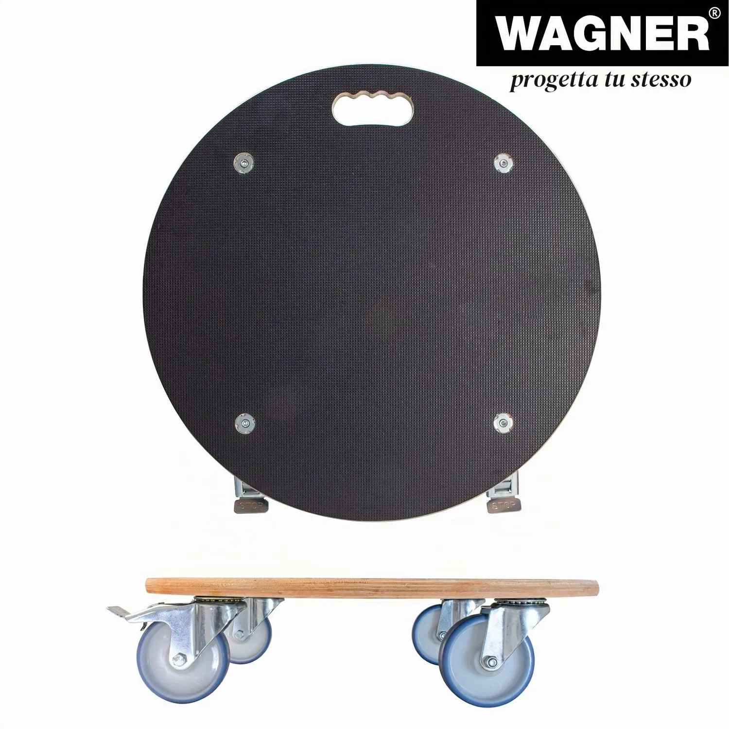 Wagner carrello portavaso legno Ø 58 cm marrone da esterno