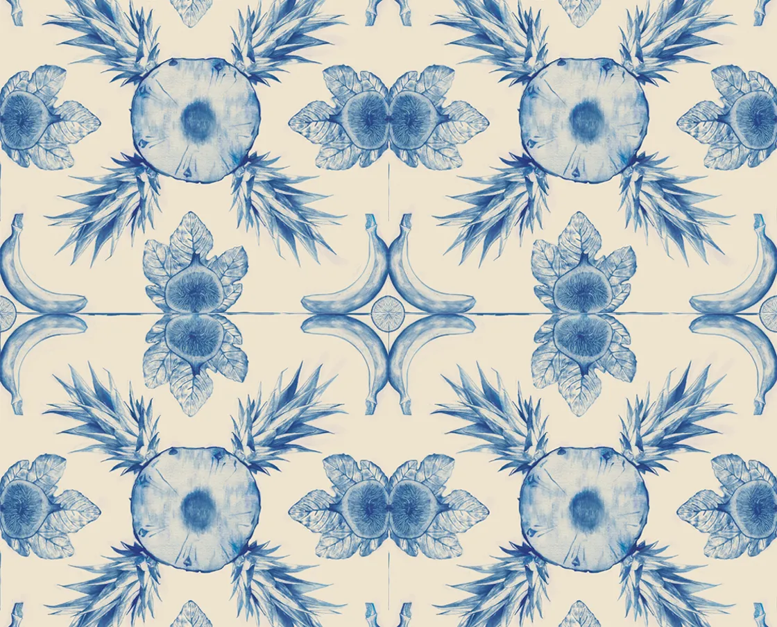 NIVA Design Costarica Azul carta da parati illustrata