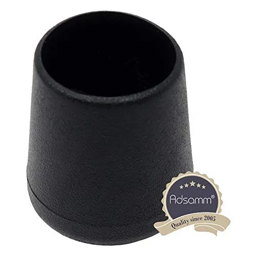Adsamm Puntale Avvolgente Tondo Ø 19-20 mm Nero 1 pz in PVC