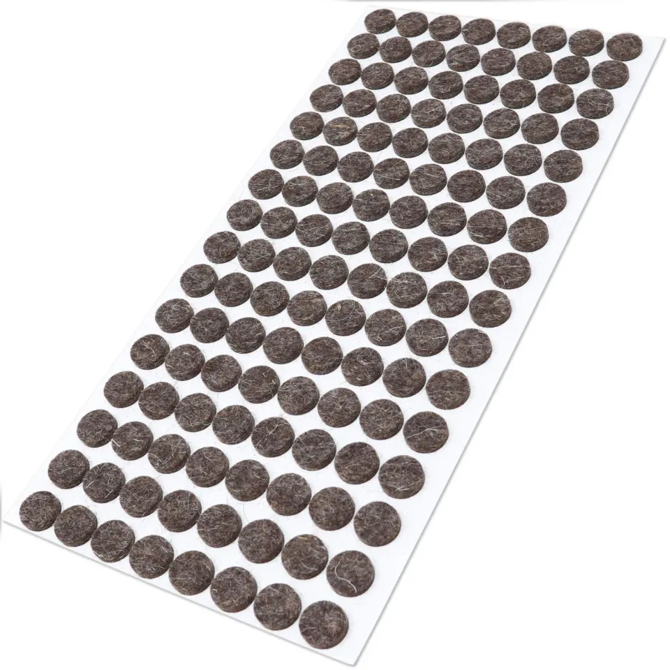 Adsamm Quality Feltrini Lana Ø12 mm Marroni 128 Pezzi