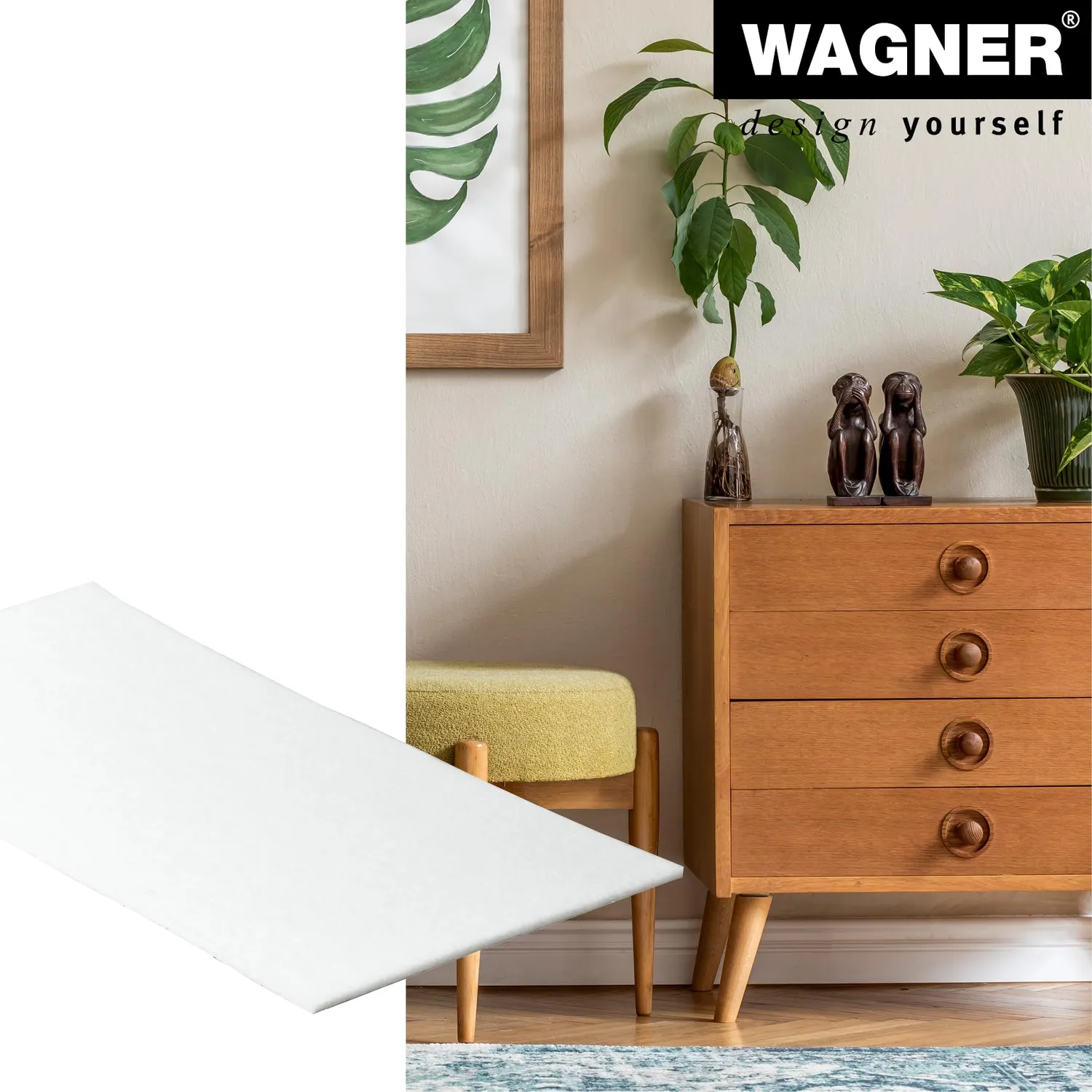 Wagner EH 1751 feltro adesivo foglio bianco 100x200 ritaglio