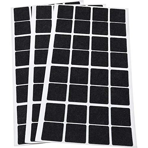 Adsamm feltrini autoadesivi 25x25 mm neri 96 pz ultrasottili