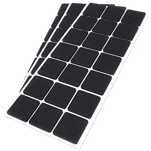 Adsamm Feltrini Autoadesivi 30x30 mm Neri 63 pz Quadrati