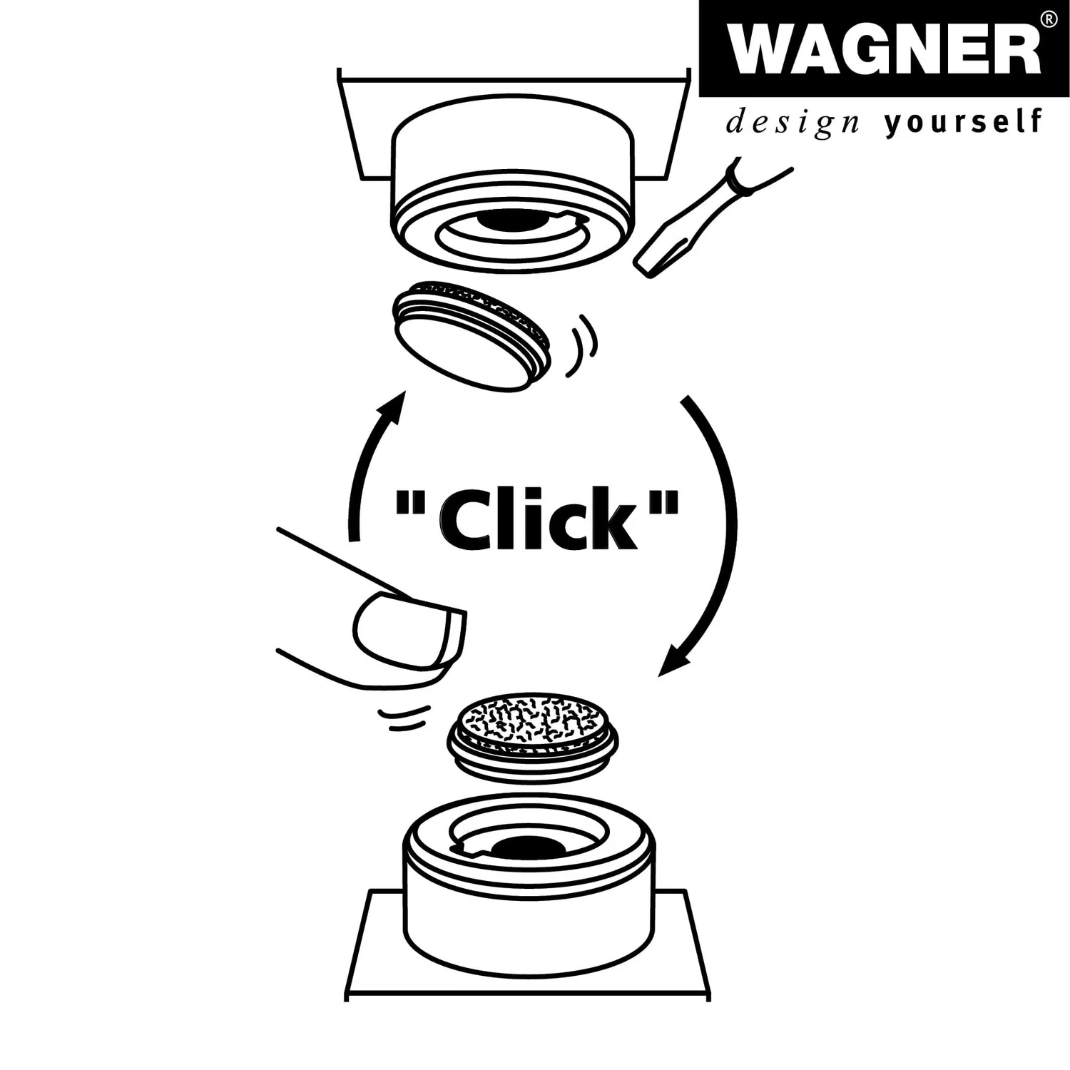 Wagner QuickClick 15417999 piedino regolabile M8 set 4 pezzi