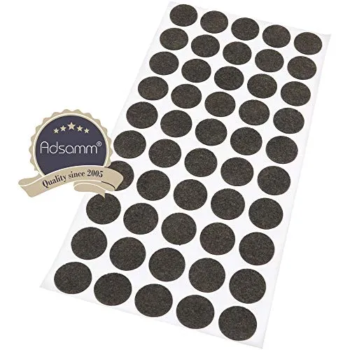 Adsamm feltrini ultrasottili Ø 20 mm marroni 50 pezzi da 1,5 mm