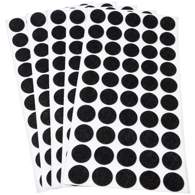 Adsamm feltrini ultrasottili neri 20 mm 250 pezzi viscosa 1,5 mm