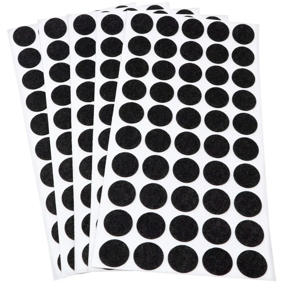 Adsamm feltrini ultrasottili neri 20 mm 250 pezzi viscosa 1,5 mm