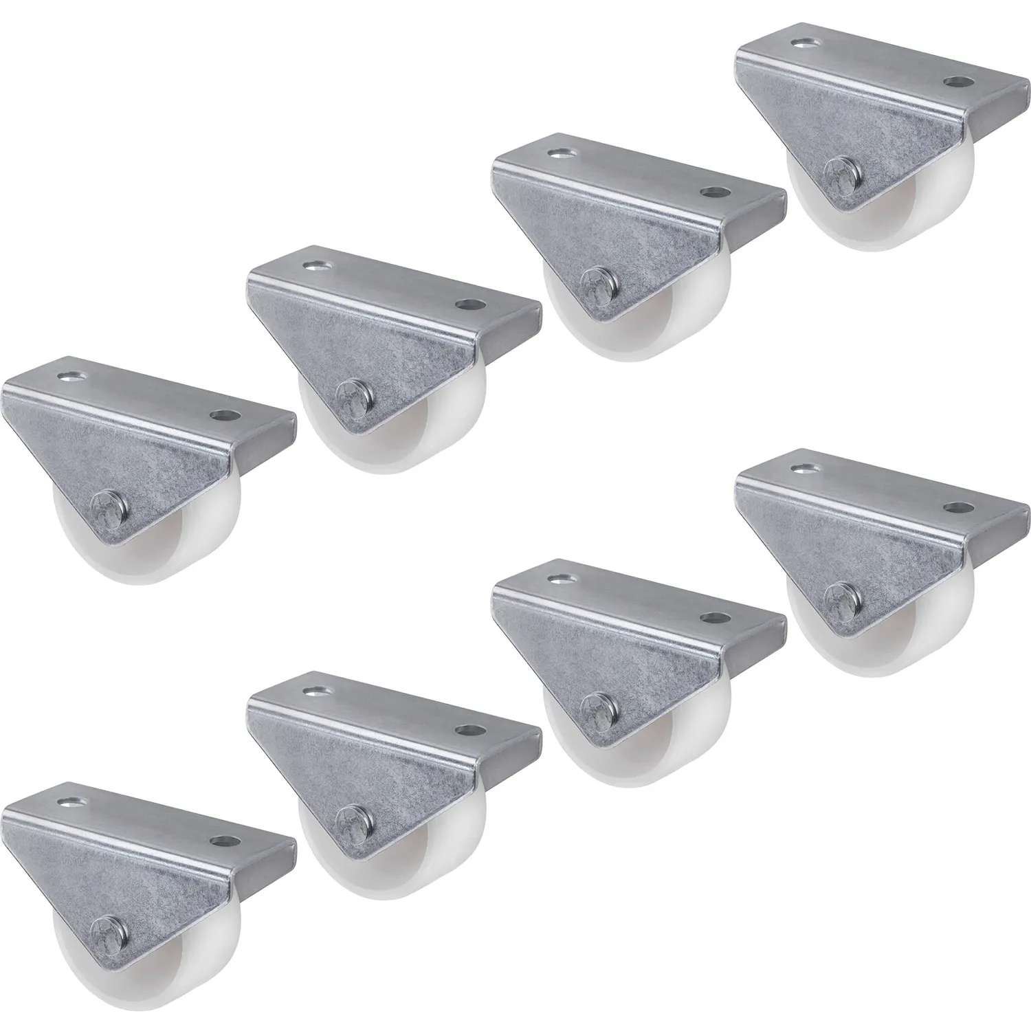 Gedotec Castor rotelle grigie 25mm senza freno set 4 pezzi