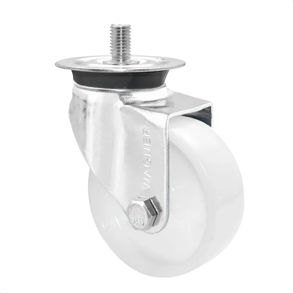 Wagner 03208101 rotella bianca 75 mm filetto M10 portata 60 kg