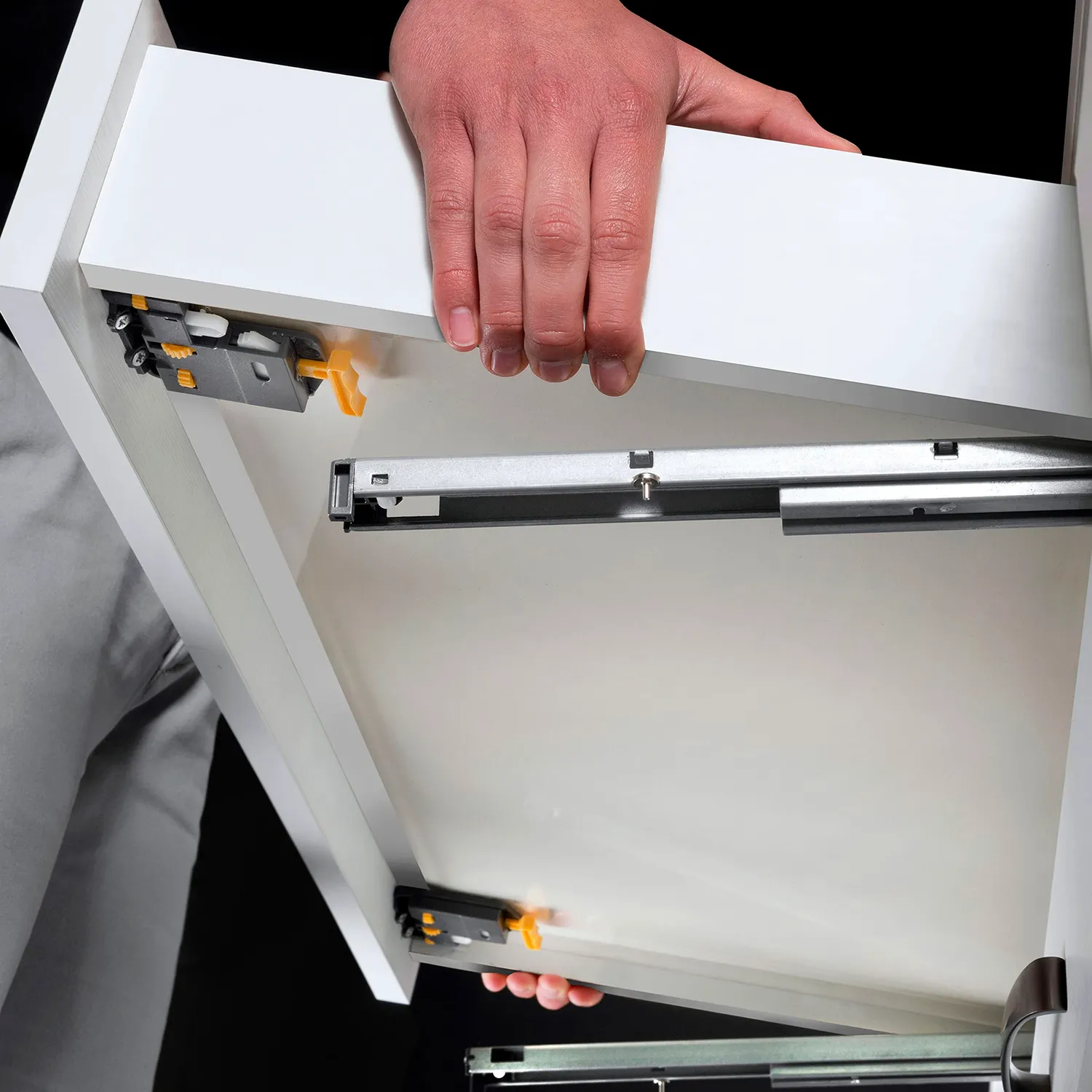 Emuca guide cassetti 390 mm soft 30 kg zincato