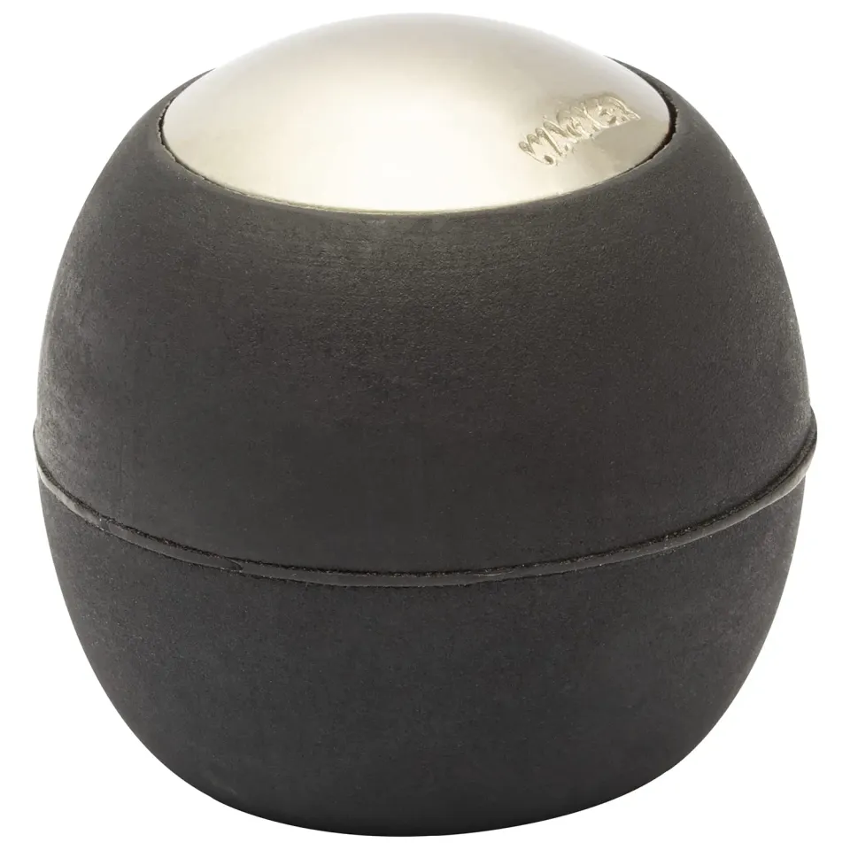 Wagner Uovo Fermaporta Pavimento Ø 30x30 mm Zinco Satinato