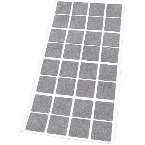 Adsamm Feltrini Ultrasottili 25x25 mm Grigi 32 Pezzi