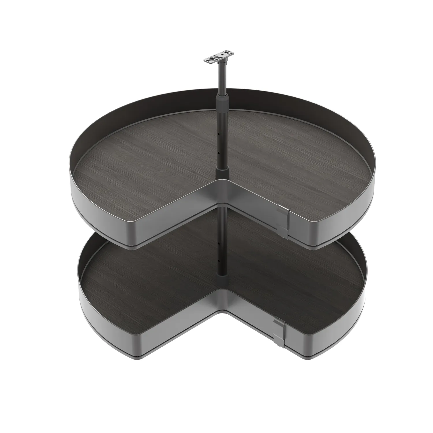 Emuca cestello girevole cucina 3/4 Ø710 mm grigio 2 cestelli