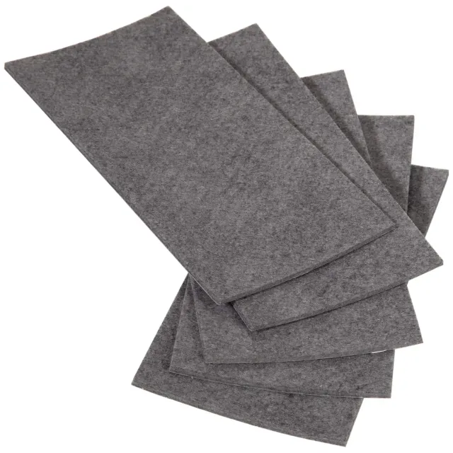 Adsamm Fogli Feltro Autoadesivo 100x200 mm Grigio 5 Pezzi 3,5 mm
