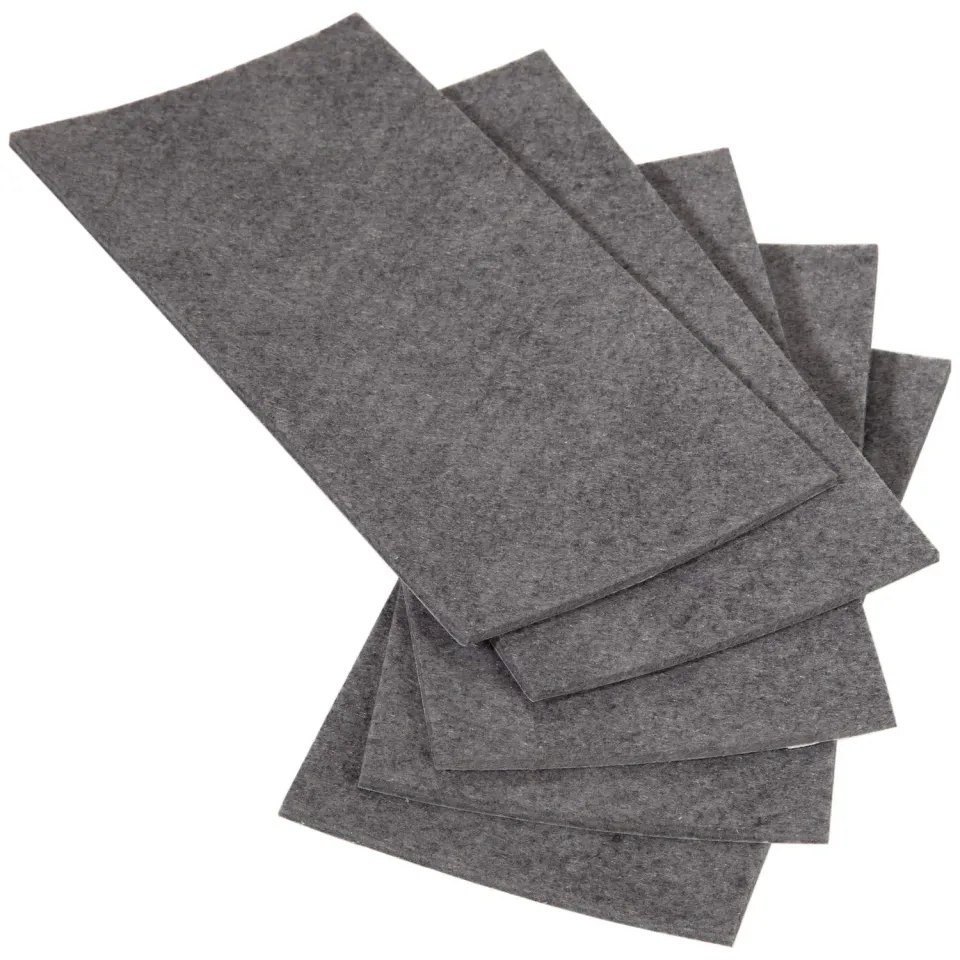 Adsamm Fogli Feltro Autoadesivo 100x200 mm Grigio 5 Pezzi 3,5 mm