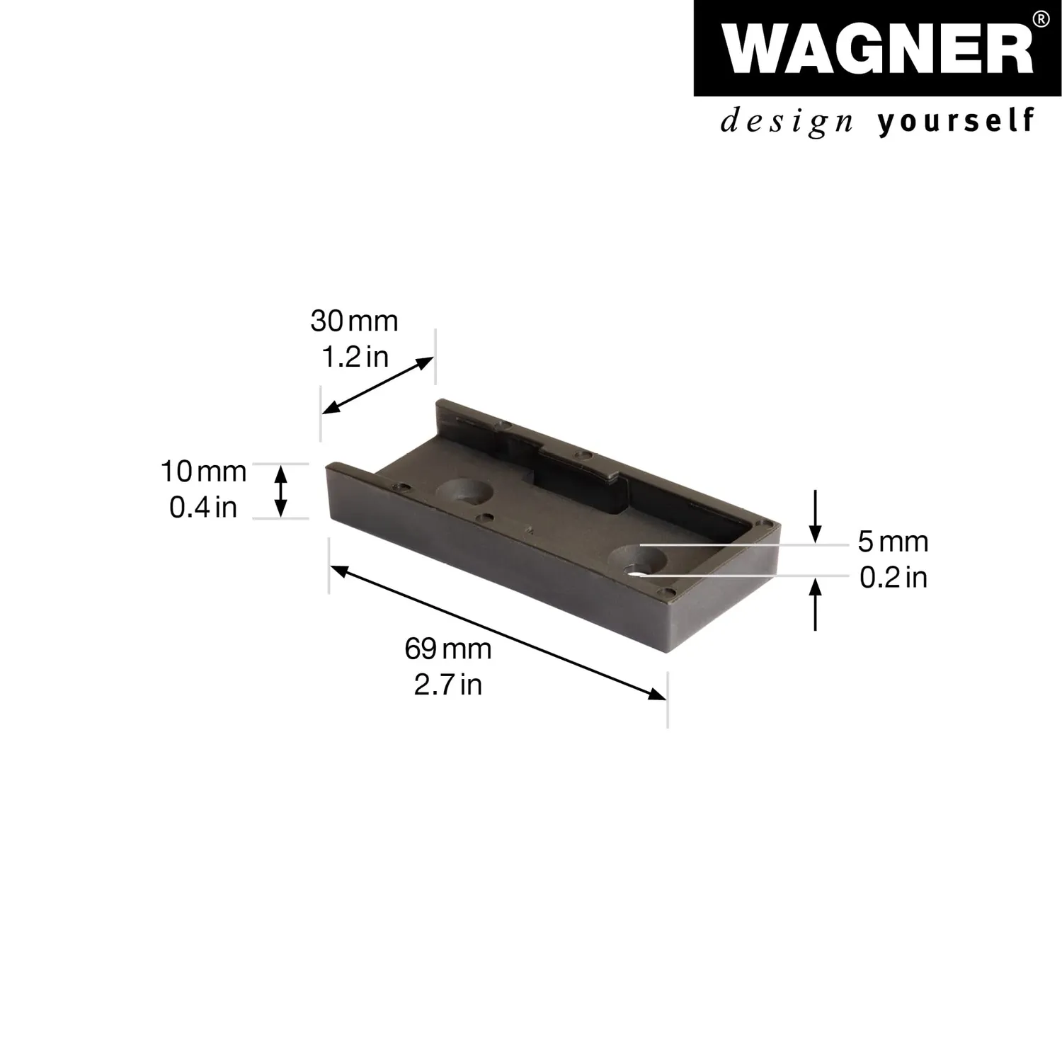 WAGNER QuickClick T-Connect QC 5009 connettori 2 pezzi nero