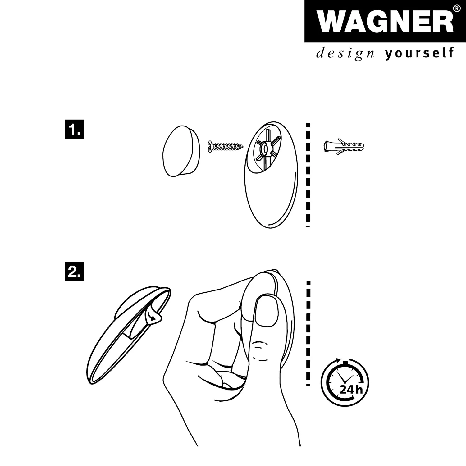 Wagner Uovo 15513511 fermaporta muro Ø59 zinco inox
