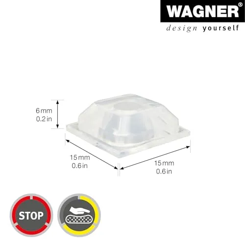 Wagner 15311599 paracolpi trasparenti 8 pezzi 15 mm