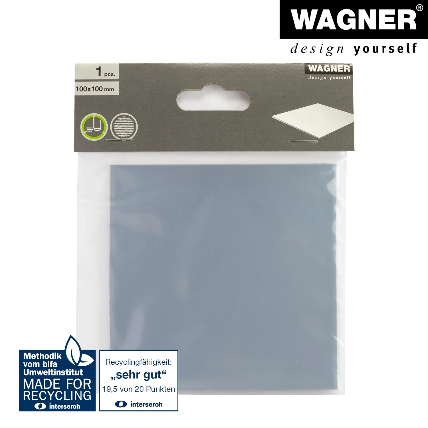Wagner EH 1210 piastra PTFE 100x100mm grigia