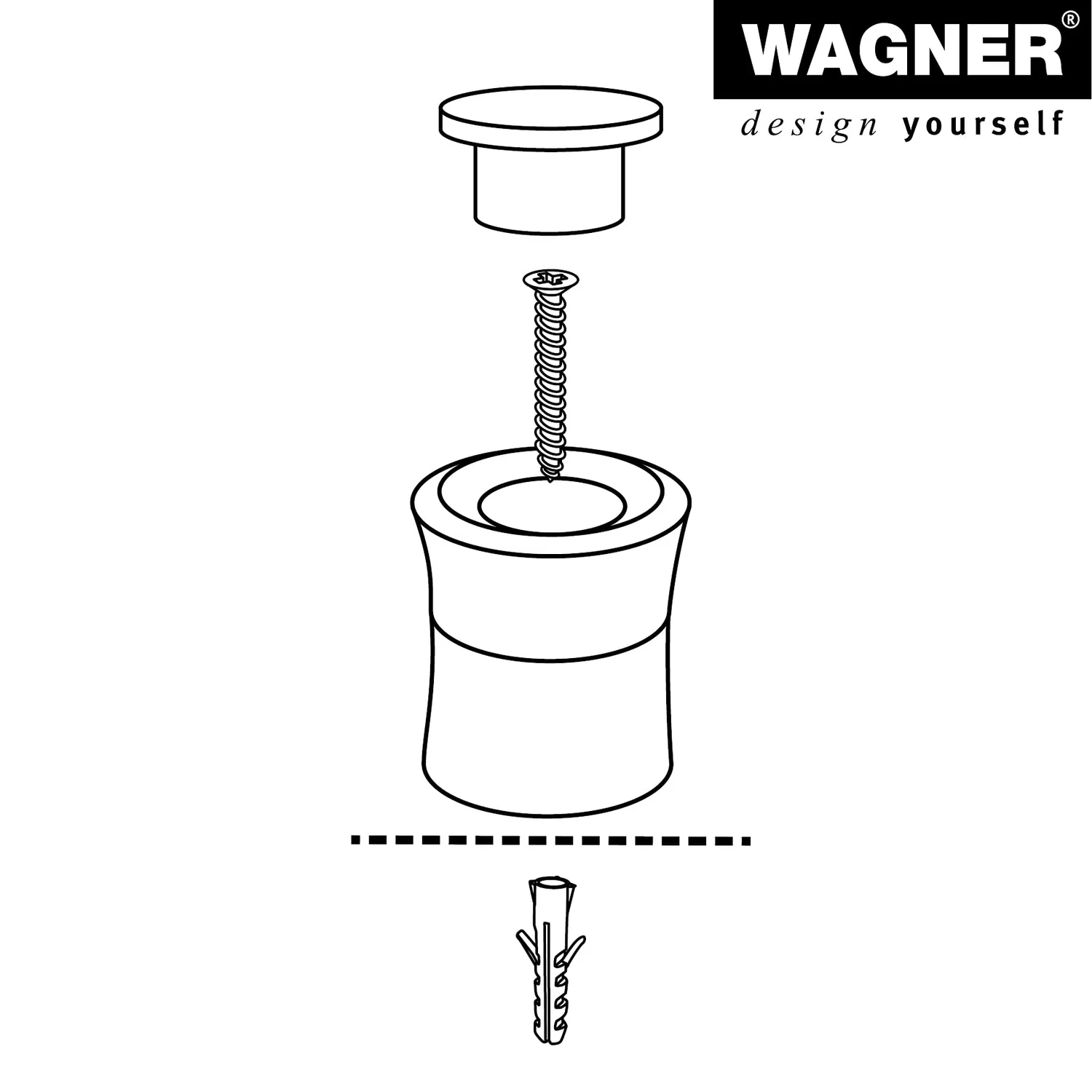 Wagner Pilastro 15514611 fermaporta pavimento zinco 27x30 mm