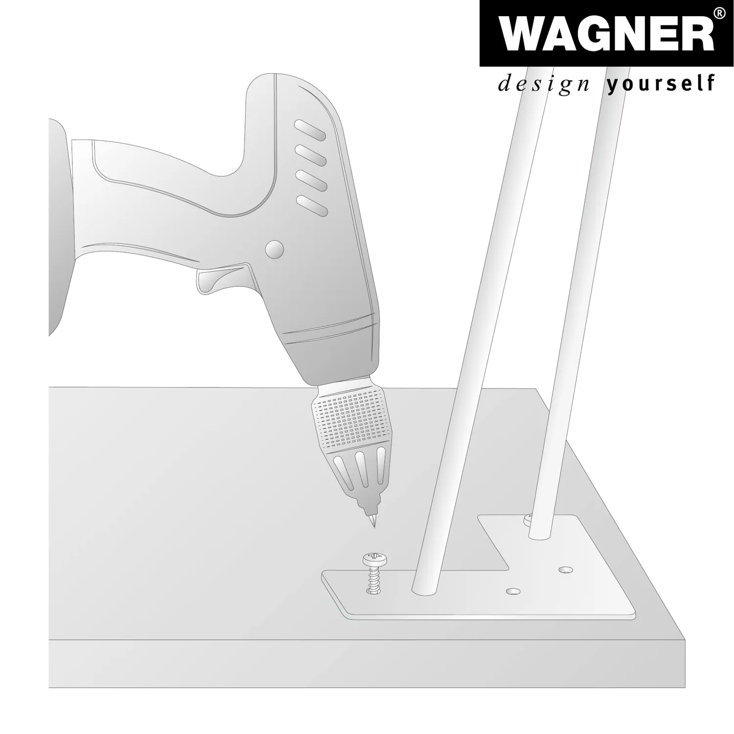 Wagner Hairpin Leg ST 8228 gamba mobile acciaio 200 mm