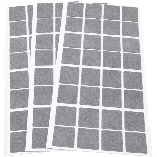 Adsamm ultrasottili feltrini quadrati 25x25 mm grigi 96 pezzi 1,5 mm
